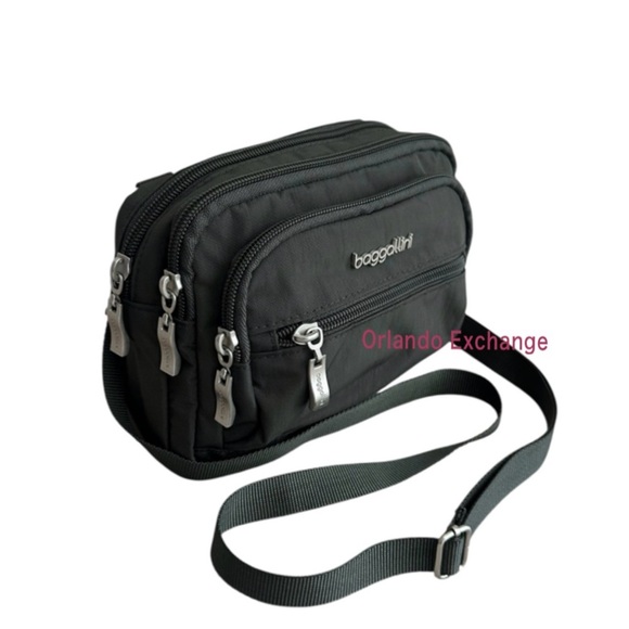 Baggallini Gray Convertible Triple Zip Crossbody - Picture 2 of 12